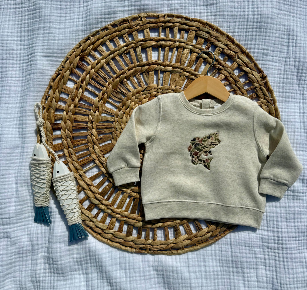 Camo Bass Crewneck
