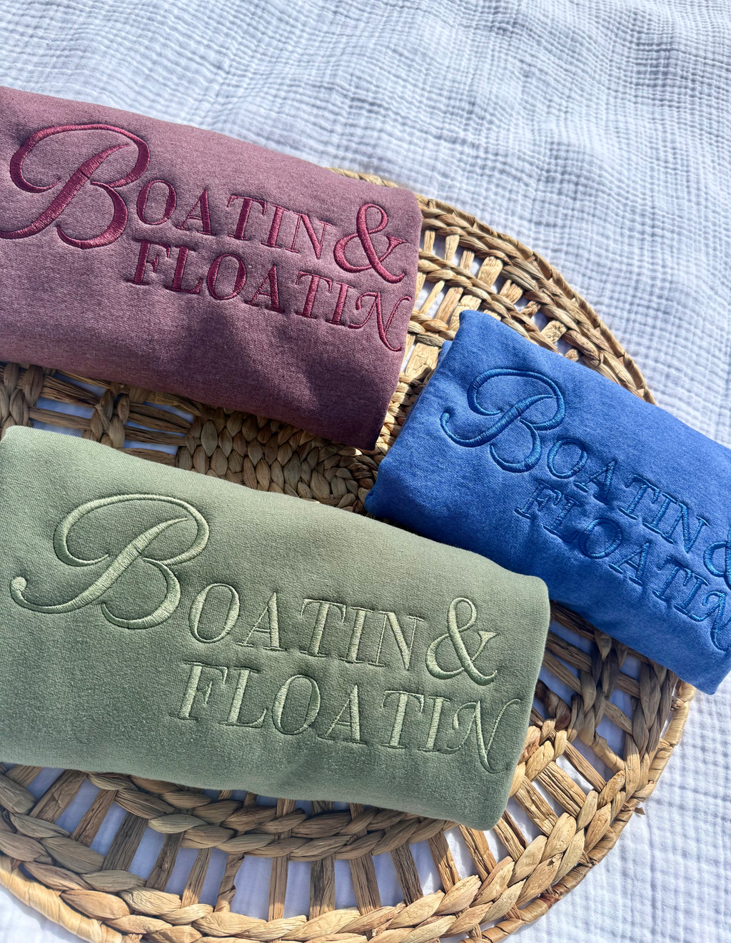 “Boatin & Floatin” crewneck