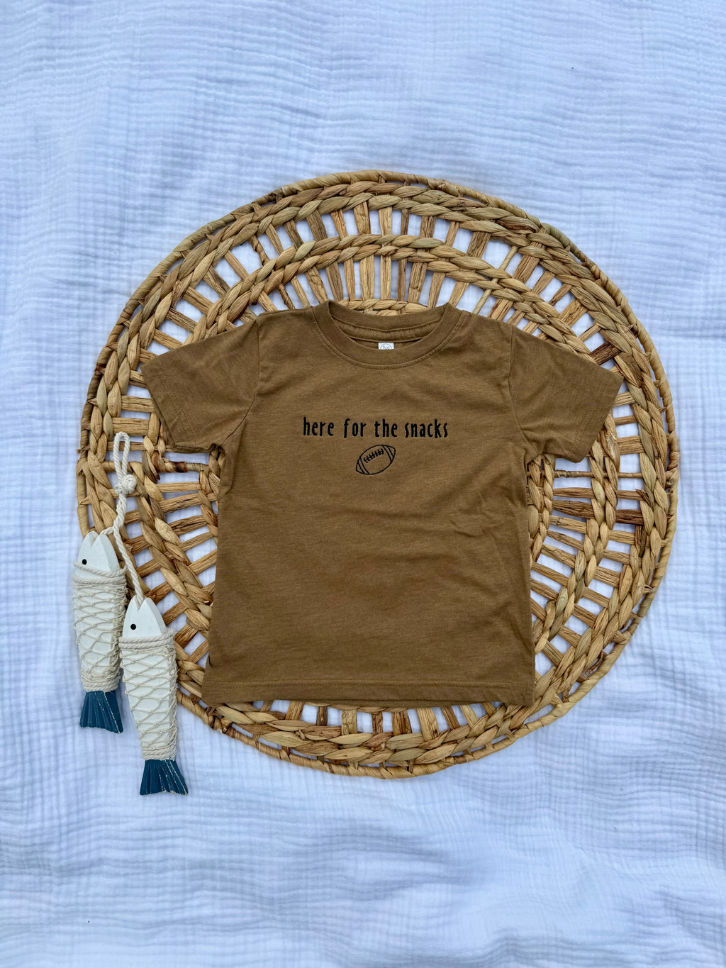 “here for the snacks” tee
