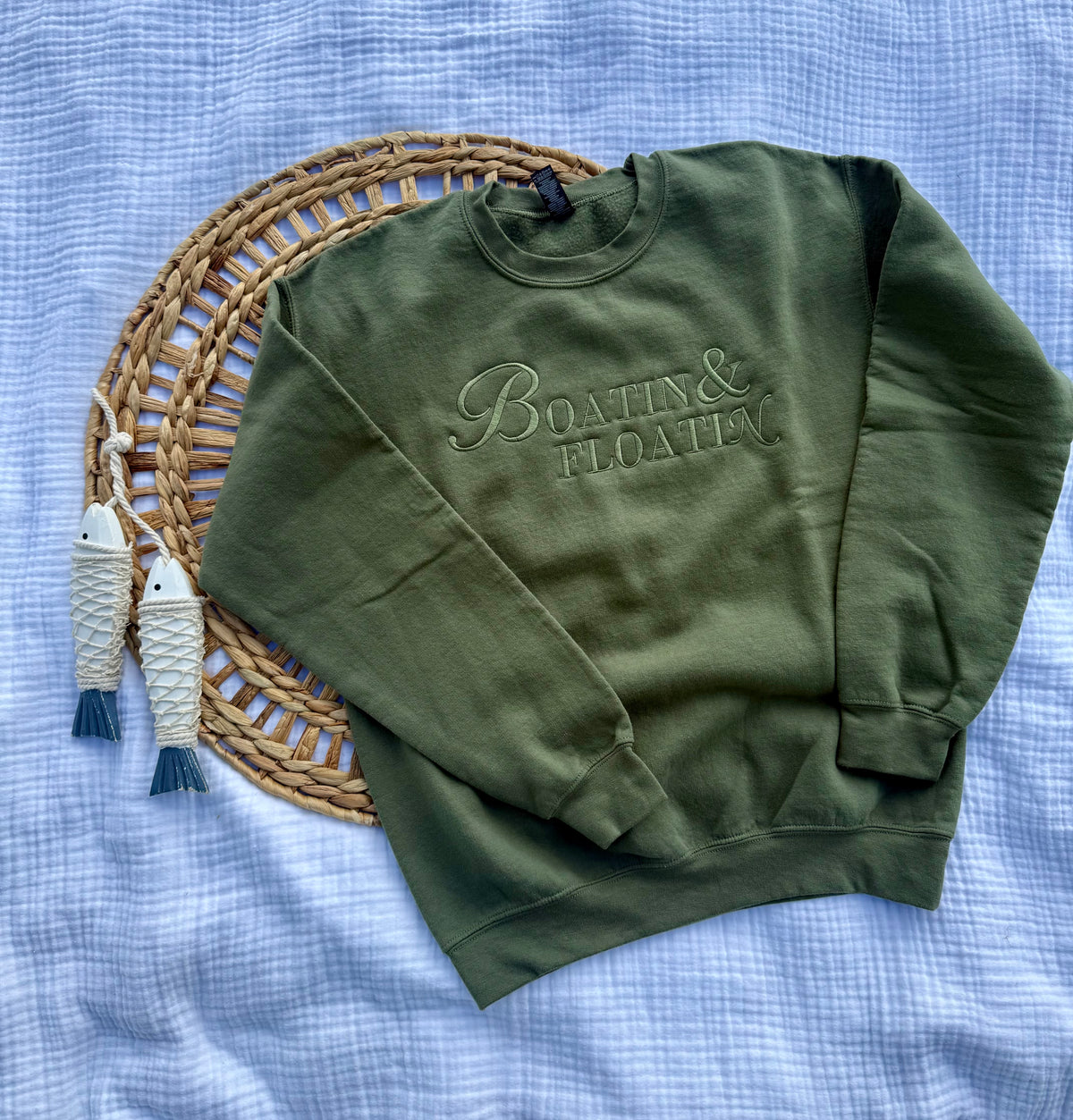 “Boatin & Floatin” crewneck